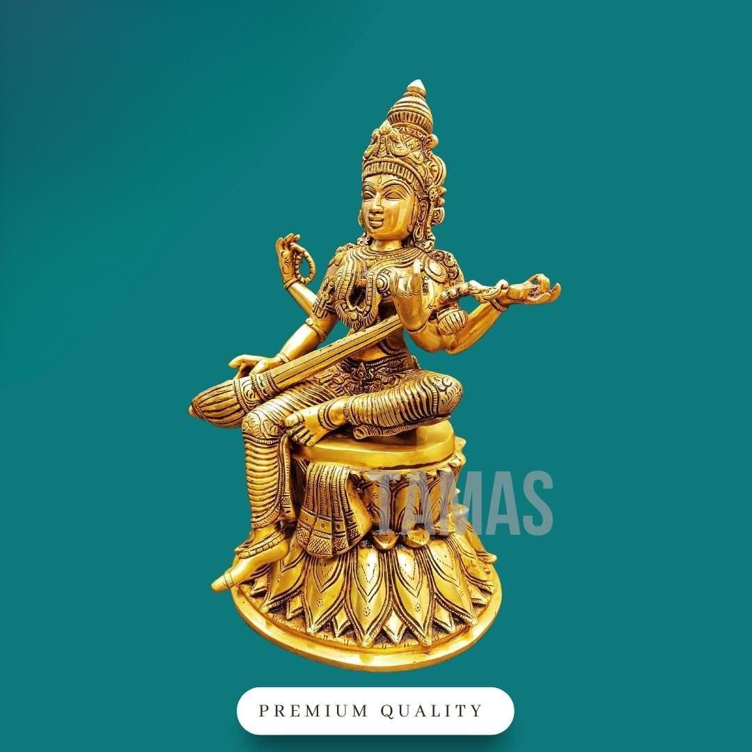 Brass Saraswati Maa  Idol
